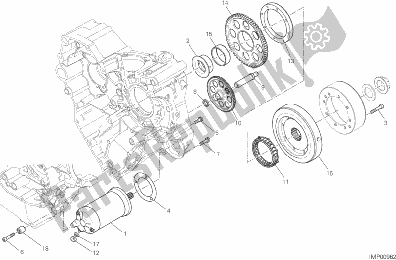 Todas as partes de Partida Elétrica E Ignição do Ducati Diavel FL 1200 2017